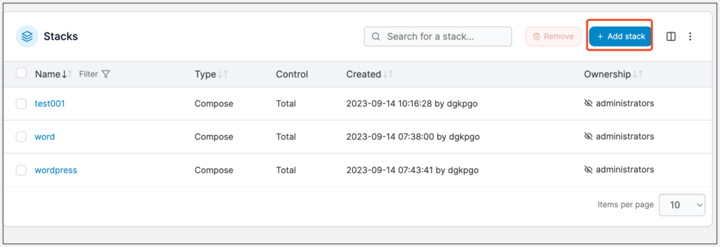 2. add stack 2. add stack