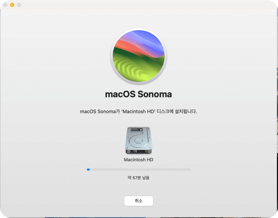 5. sonoma os 설치