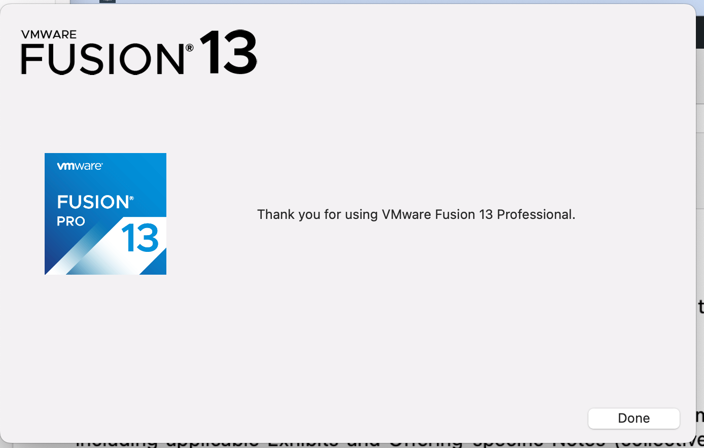 7.VMware Fusion pro 13 설치완료