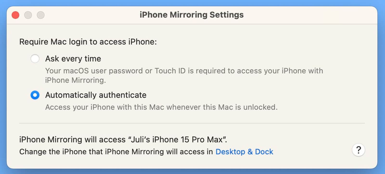 macOS Sequoia 및 iOS 18에서의 iPhone 미러링 방법